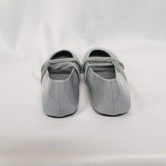 Gola Gray Faux Patent Leather Slip On Ballet Flats - Picture 4 of 12